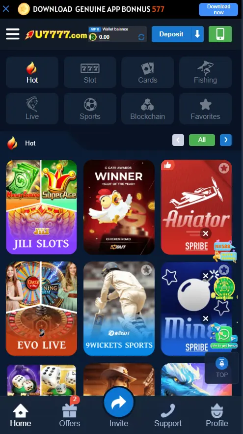 U7777 game APK Download 2025 – Real Earning App in Pakistan for Android