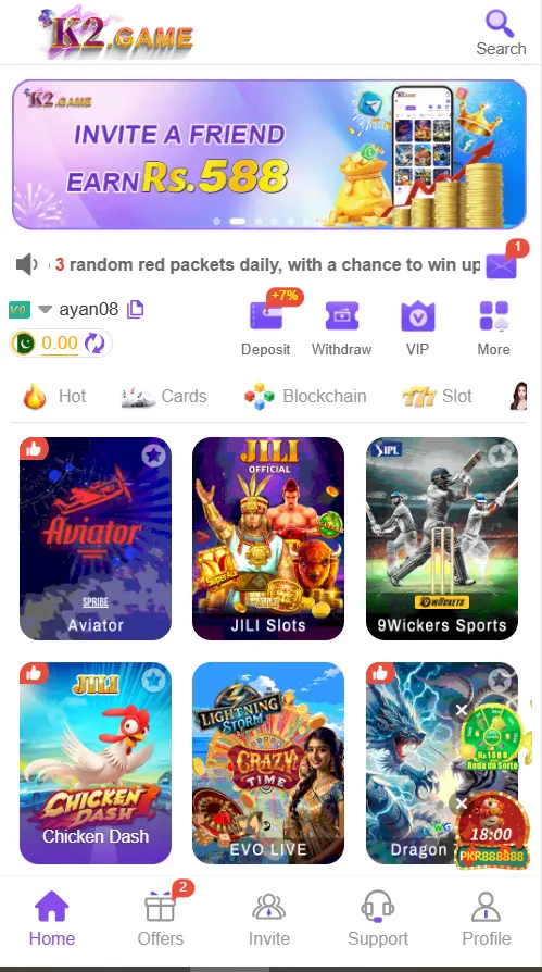 K2 Casino Game APK-Real Cash Earning App with JazzCash & Easypaisa