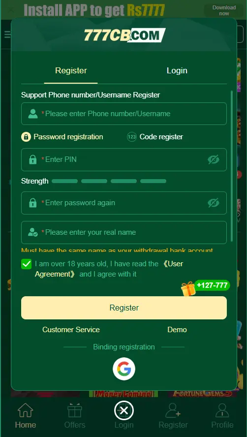 777CB Game Login & Register Portal - Swift Access and Secure Account Setup