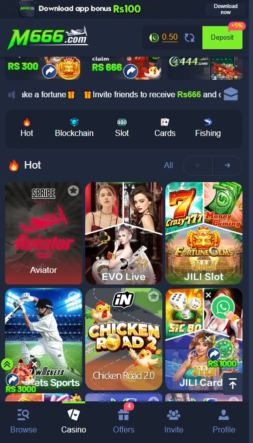 M666 Game logo – real cash gaming app