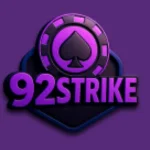 92Strike Game logo with a spade icon on a purple background.